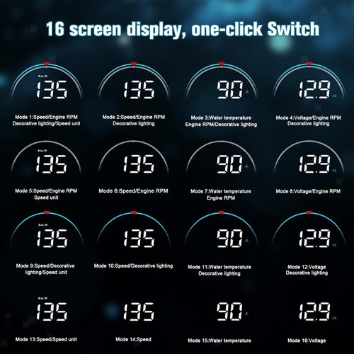 M8 TFT OBD Hud Display Auto Geschwindigkeit Bordcomputer OBD2 - Bild 6 von 12