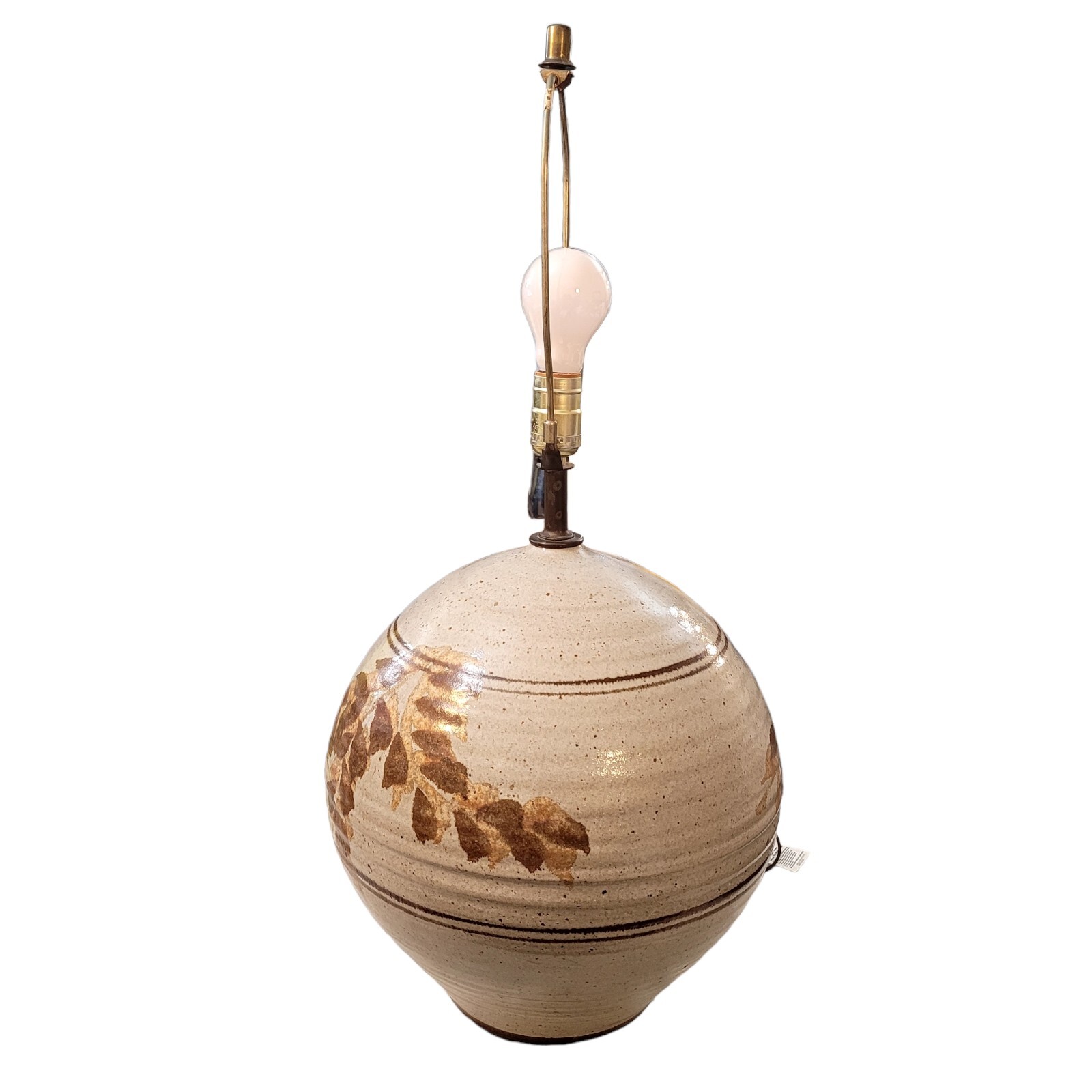 Table lamp ball ceramic Vintage  California Mid Century style modern art-image