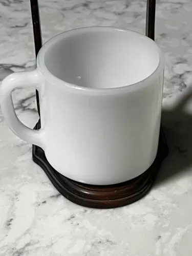 Anchor Hocking Fire King Milk Glass White Stackable Coffee Mug