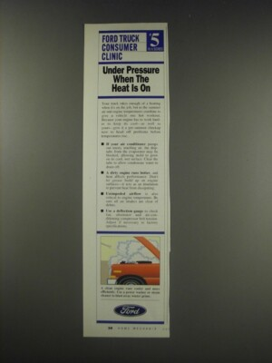 #ad #ad 1991 Ford Trucks Ad Ford Truck Consumer Clinic Under Pressure $17.99