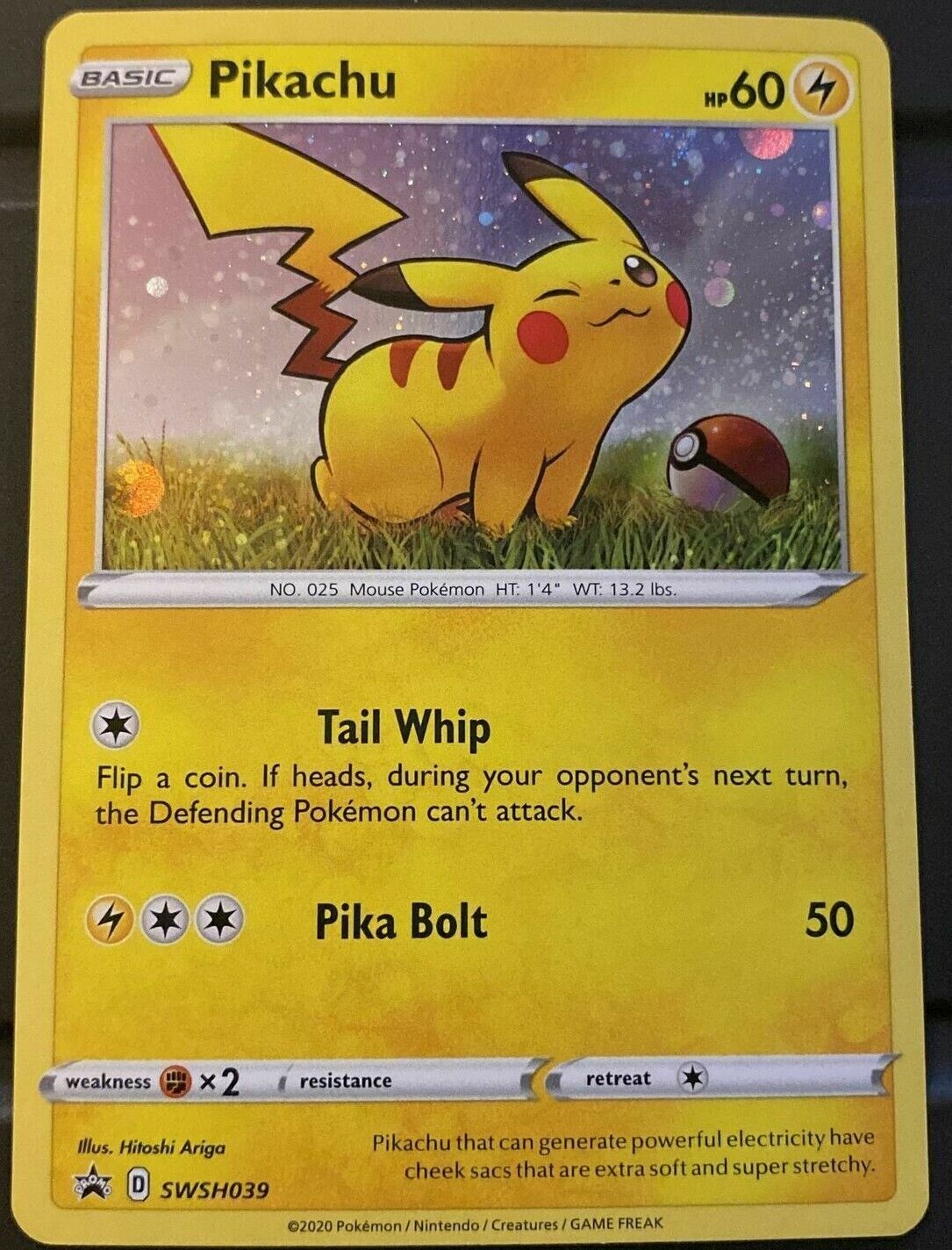 GALAXY HOLO Pikachu SWSH039 Pokemon Black Star Promo Holographic Foil Rare  - LP