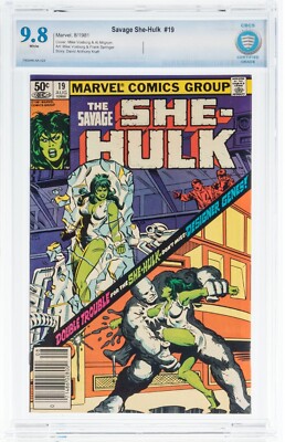 SAVAGE SHE HULK 19 NEWSSTAND 9.8 CBCS 1981 White P KRAFT STORY VOSBURG COVER cgc
