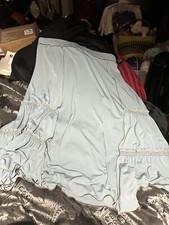 Max Studio Womens Skirt Large Light Blue Aline Pull On Skirt New Gathered Sides