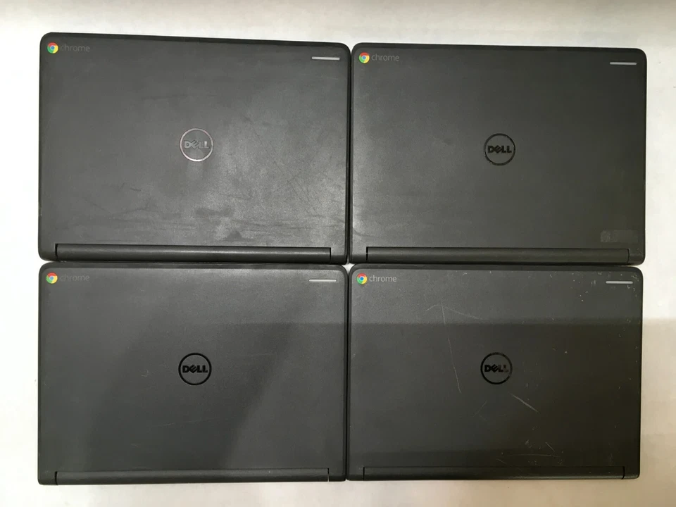 Lot of 10 Dell Chromebook 3120 Case Damage Boot/Screen Issues For Parts- FT - Image 3 of 4