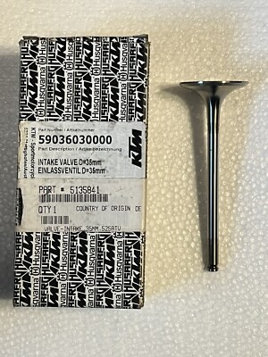 NEW OEM KTM INTAKE VALVE D=35MM 400 450 520 525 EXC EXCG MXCG XCW XC 59036030000