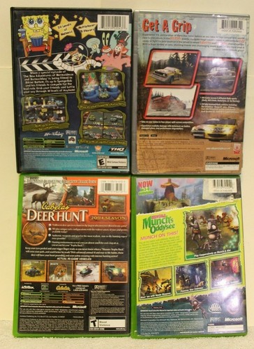 Lote de 4 videojuegos deportivos XBOX Bob Esponja Cabela's Deer Hunt 2004 deporte Oddworld - Imagen 3 de 7