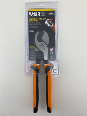 Klein Insulated (1000V) Cable Cutter, 9'', See Description for Cutting Capacity
