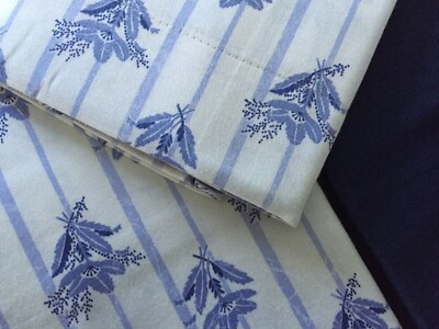 Deluxe Italian 100%Egyptian Cot Percale King Bed Set Sheets Midnight Blue Floral