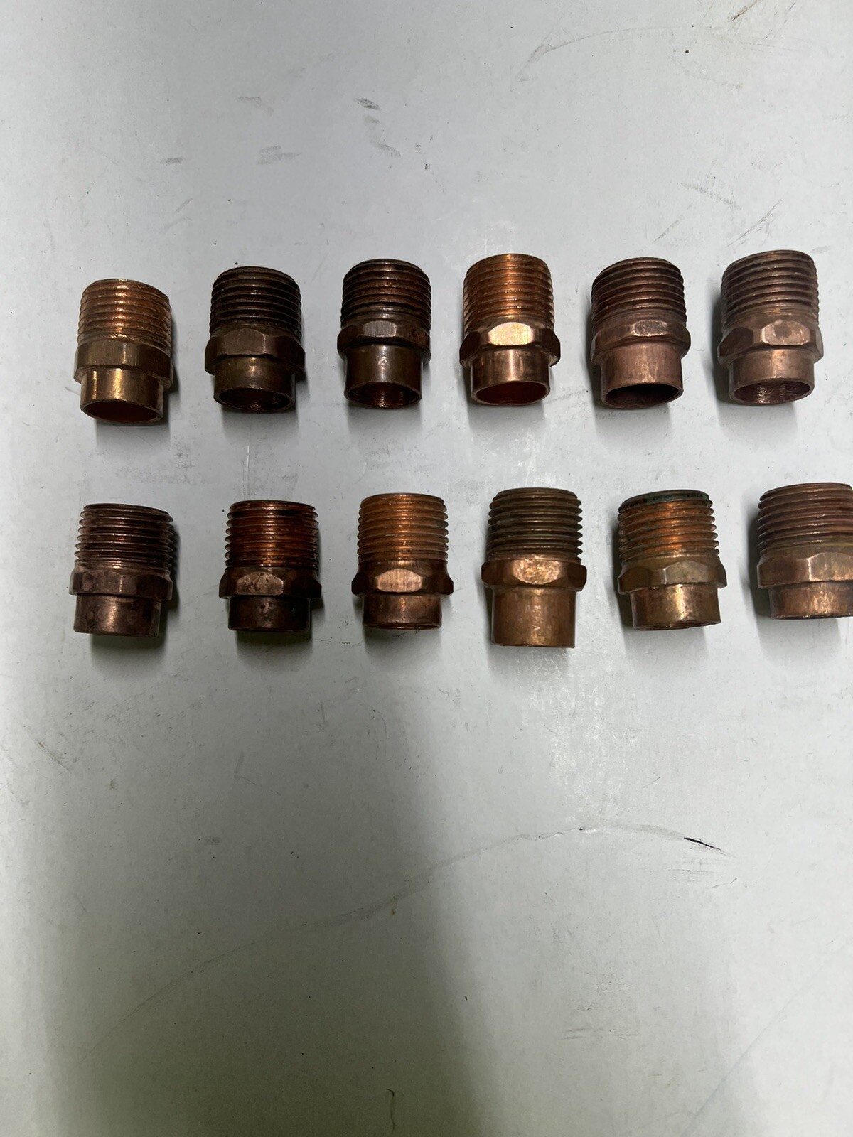 Nibco 604 1/2 MIP X 1/2” Copper Sweat Fitting Adapter Lot Of 12