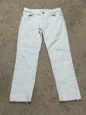 Made and Loved Loft Womens Jeans Size 4 White Denim Modern Straight Leg Classic