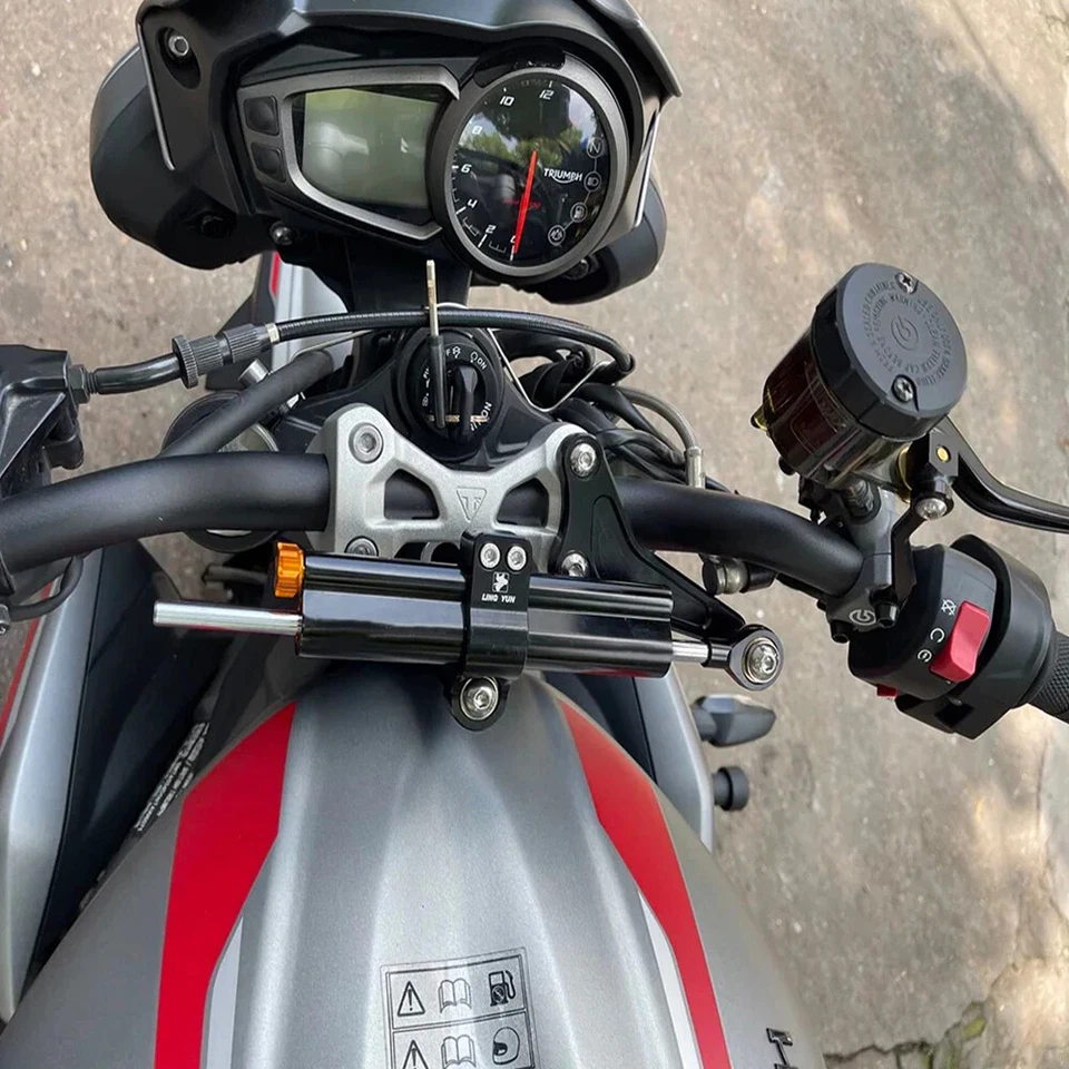 Amortiguador estabilizador amortiguador de dirección de choque para Street Triple 765 RS 765R 1200RS Foto 3 de 4