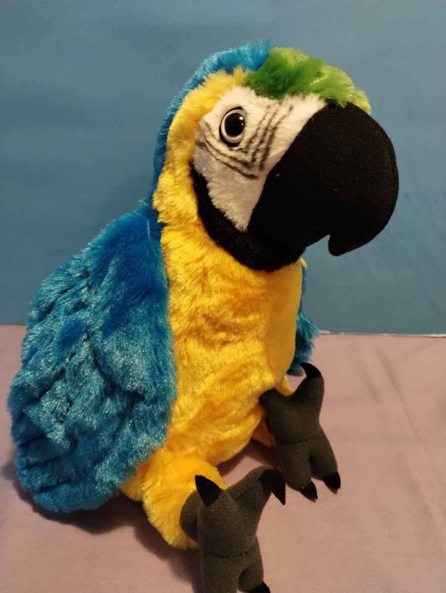 Wild Republic Blue Yellow Green Black Macaw Parrot 12