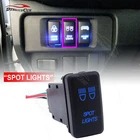 "SPOT LIGHTS" Blue LED Push Switch+Wiring Kit Fit Toyota Tacoma 4Runner Tundra