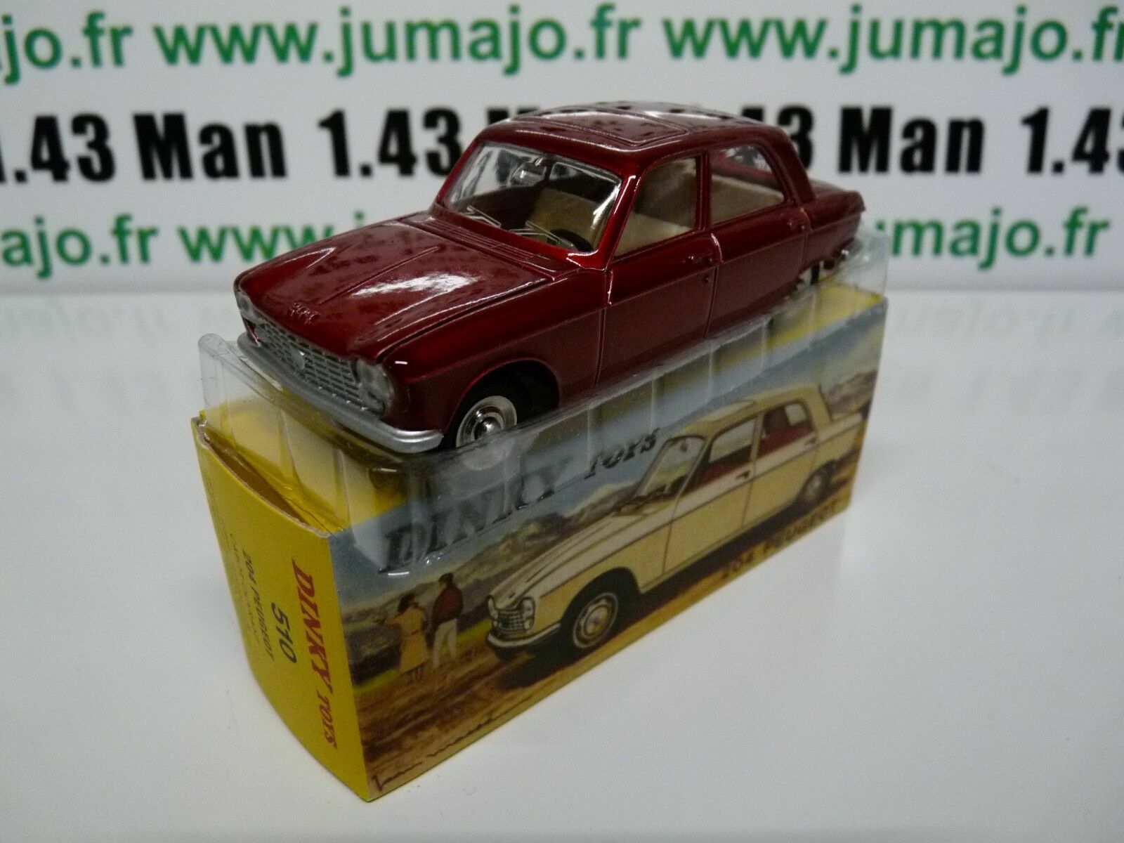 Dinky Toys N°510 Peugeot 204 – 1/43 – Boîte Languette Revendeur – Occasion