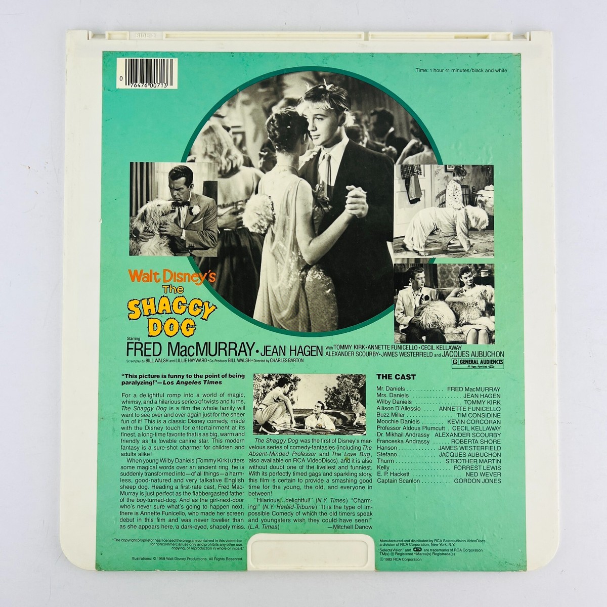 Walt Disney - The Shaggy Dog CED Videodisc 1959 SelectaVision | eBay