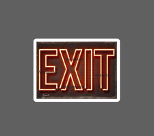 Exit Sticker Neon Sign Waterproof NEW