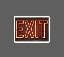 Exit Sticker Neon Sign Waterproof NEW