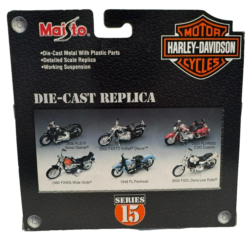 Maisto Harley Davidson 1:18 Die-Cast réplica 03 Series 15 1980 FXWG Wide Glide Foto 2 de 2