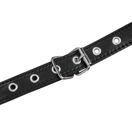 Sexy Womens PU Leather Open Bust Bra LingerieBody Rivets Harness Chain Thong - Picture 5 of 6