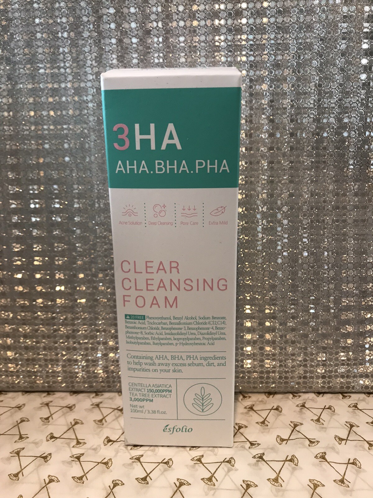 Esfolio 3HA AHA.BHA.PHA Clear Cleansing Foam 100ml (READ DESCRIPTION)