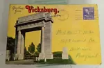 Vintage Postcard Lot Greetings From Vicksburg Mississippi Photographs Posted