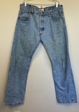 VTG LEVIS 501- Red Tab Button Fly -Straight Leg - Stone Wash SZ 40 X 34