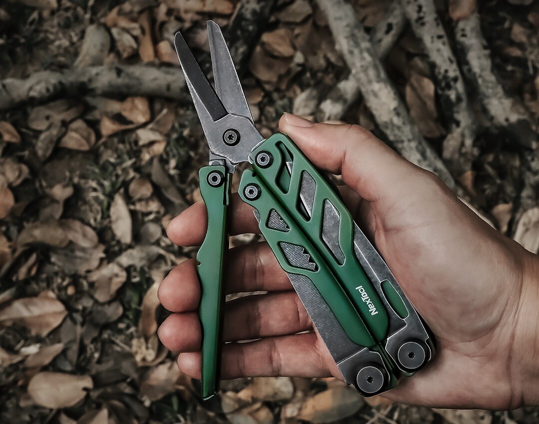 NexTool Flagship Pro Multi Tool Green Stainless Steel Handles Belt/Cord  Cutter | eBay