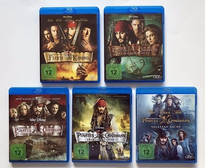 Blu-Ray - Fluch der Karibik / Pirates of the Caribbean (Teil 1-5) neuwertig