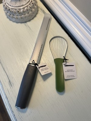 Williams Sonoma Prep Tools Rasp Grater & Avocado Slicer Scoop Set NWT READ
