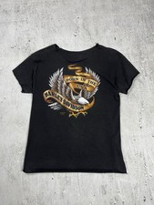 Vintage 1990 Harley Davidson 3D Emblem Orange County Eagle T-Shirt USA Size L