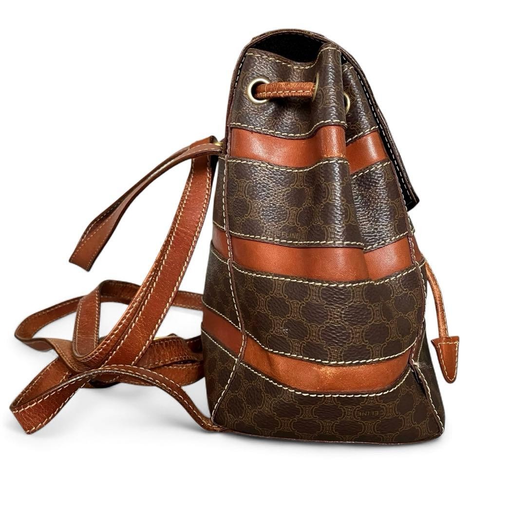 CELINE Mini Backpack Macadam Pattern Leather PVC … - image 6