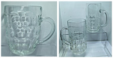 Vintage Pub Beer Glasses Bundle. Pint + Half Pint Dimple Tankards Made in France