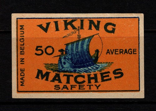 Matchbox Label Belgium,  Viking Matches Safety - S56852A