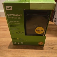 My Passport External Hard Drive 1TB Essential SE Portable WD USB 3.0/2.0