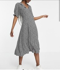 Y.A.S. Tall frill detail midi tea dress in floral Uk8 BNWT