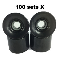 100 Sets 70mm x 50mm 78A Longboard Cruiser Wheels Smoke Black Clear USA Made