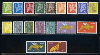 IRELAND MNH Selections: Scott #290 304 Complete Definitive Issue 1971 1975 CV$38