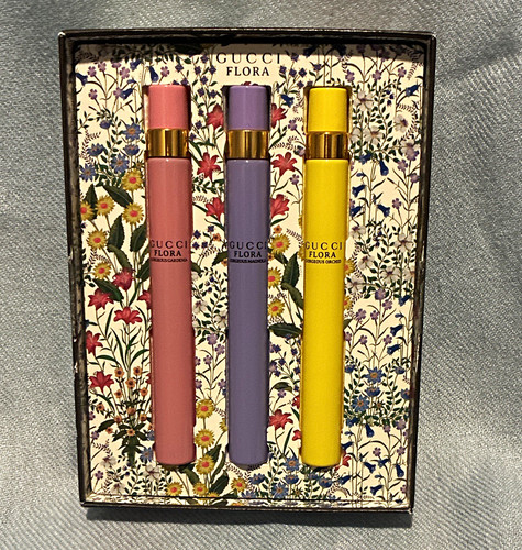 Gucci Flora Eau de Parfum Spray Set 3 x 0.33 fl oz (G/M/O)