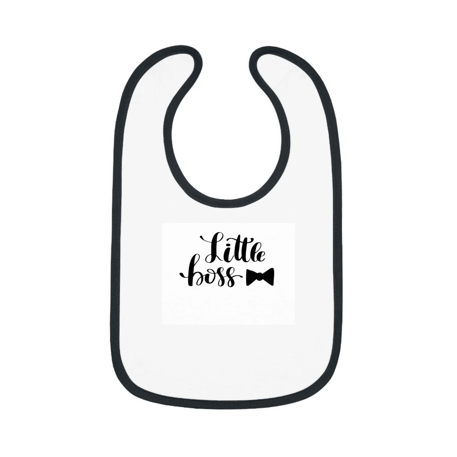 Baby Contrast Trim Jersey Bib - Free Shipping - Best gift for Shower Party