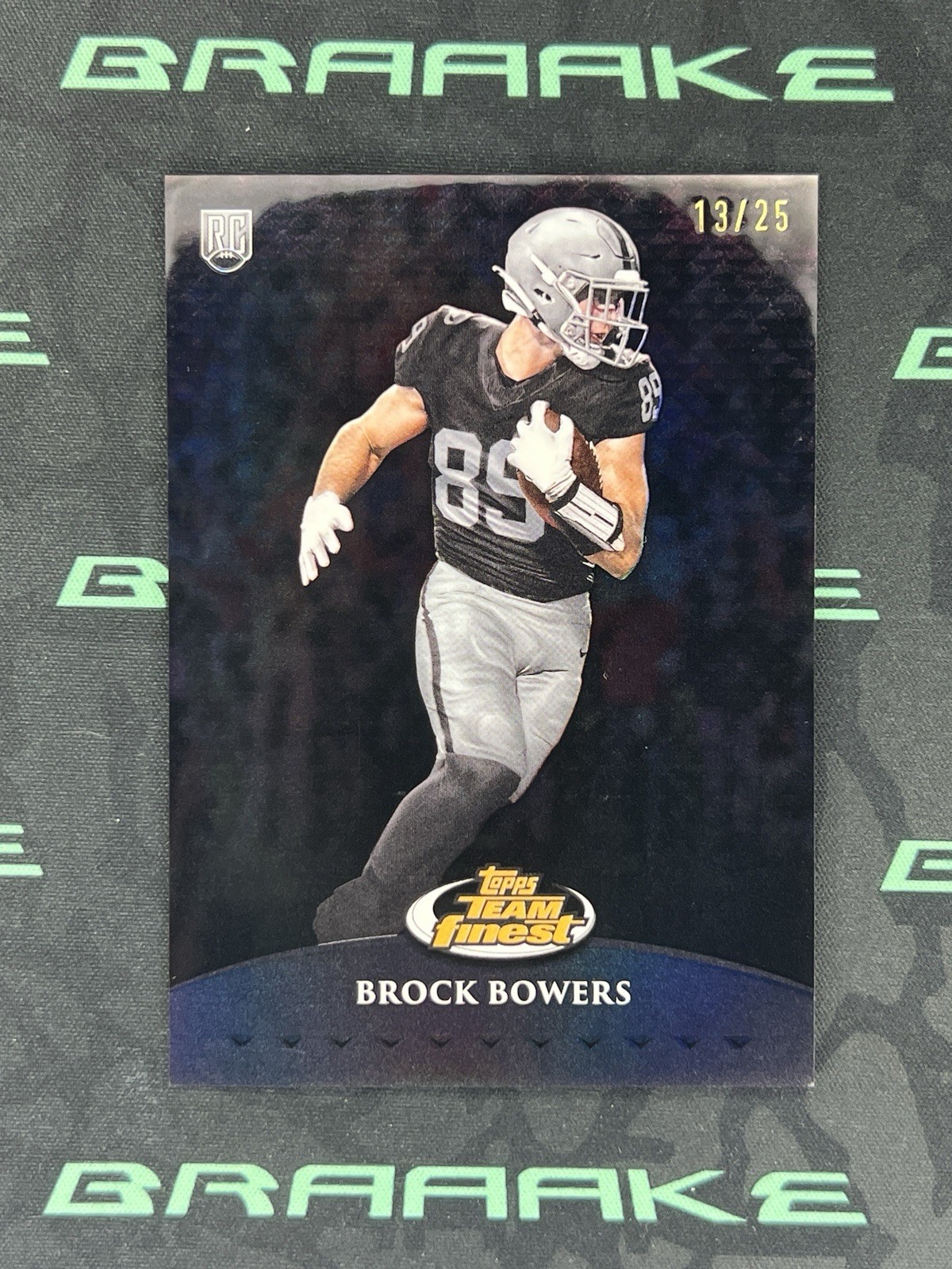 Brock Bowers Topps Finest Team Finest #TF9 Black Refractor