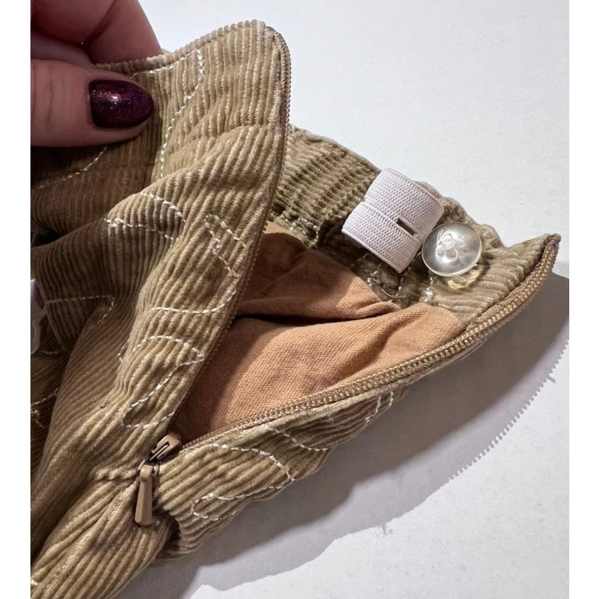 Falda bordada Lands' End para niños de pana para perro talla 7 100 % algodón dulce lindo twee Foto 3 de 4