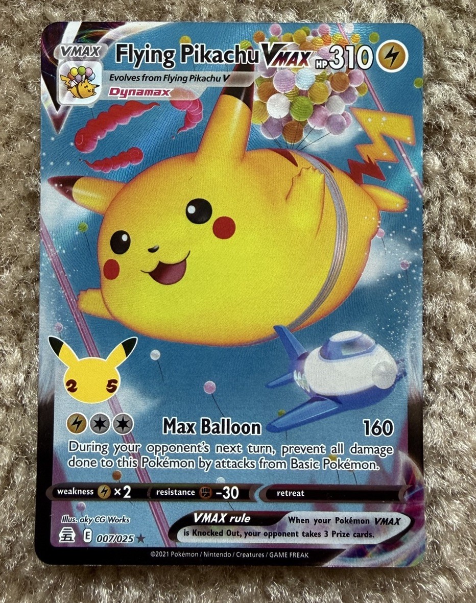 Pokemon TCG Celebrations Flying Pikachu VMAX Ultra Rare 007/025 2021