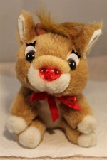 1993 APPLAUSE CHRISTMAS RUDOLPH THE RED NOSE REINDEER STUFFED ANIMAL 7" TALL