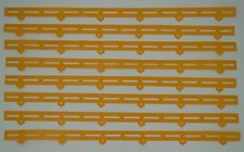 AURORA AFX GUARD RAILS - 8 PC  FOR SLITTED TRACKS  DARK YELLOW - VG-EXC COND 1