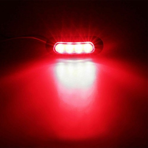 Waterproof Side Marker Lights for Car Truck Trailer 2 Pack 4 LED 12V24V - Picture 7 of 14