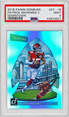 Patrick Mahomes II 2018 Donruss Downtown card