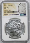 2021 $1 NGC MS 70 Morgan Silver Dollar 100th Anniversary