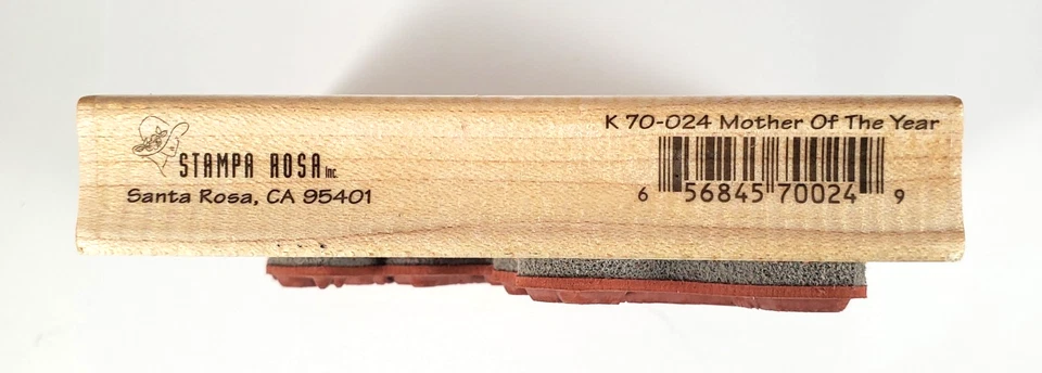 Stampa Rosa-Ilustraciones Terrapina-Madre del Año K 70-024-Sello Montaje Madera Foto 3 de 4