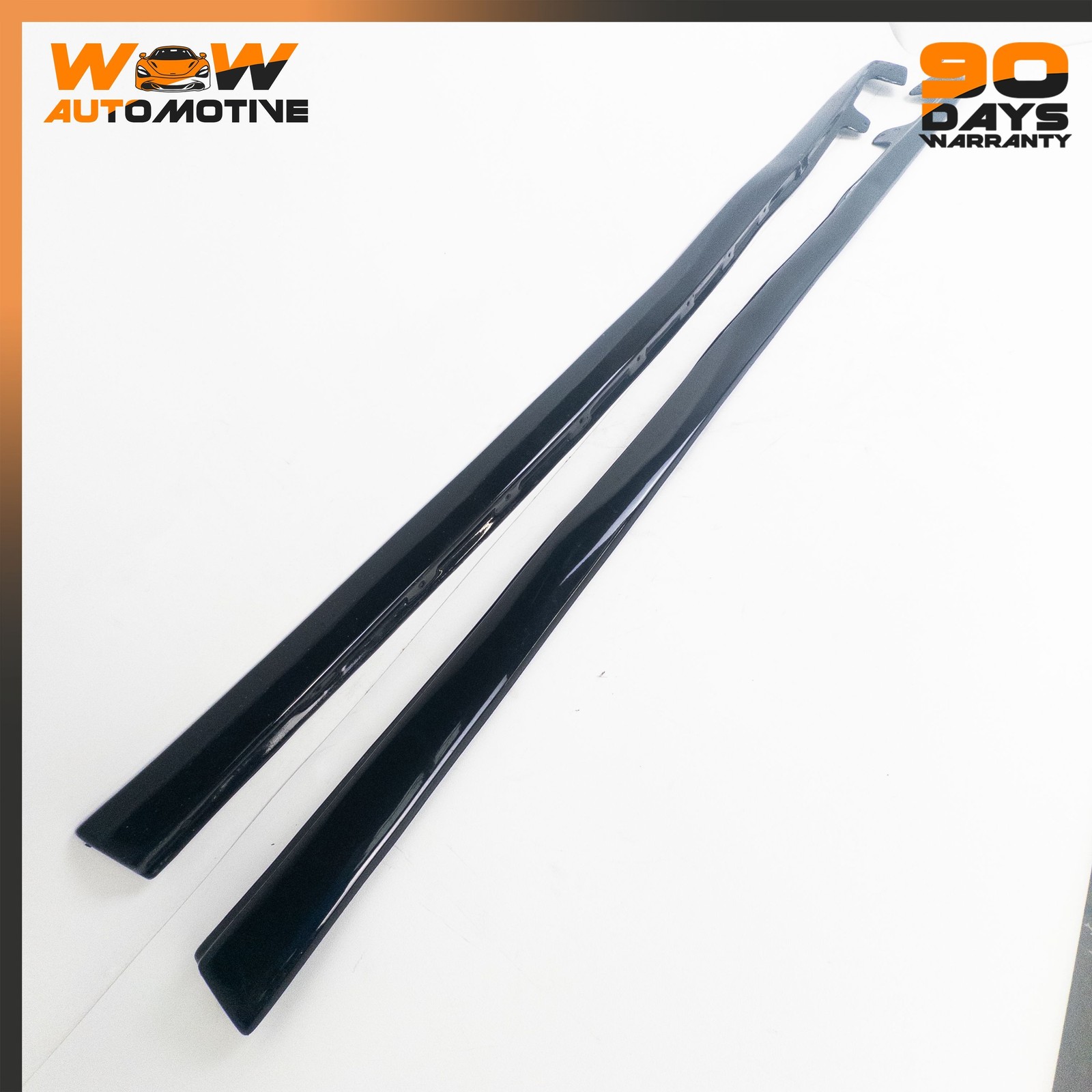 06-13 CHEVROLET CORVETTE C6 REAR LEFT RIGHT LOWER ROCKER MOLDING BLACK SET OEM