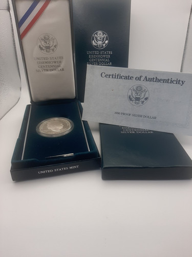 United States Mint Eisenhower Centennial Silver Dollar 1990 Proof US Mint - Picture 1 of 1